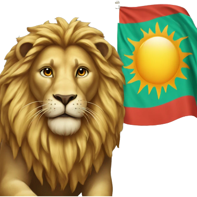 Lion and sun flag of Persia emoji