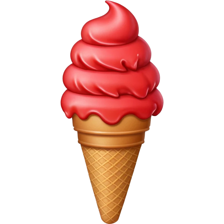red ice cream emoji