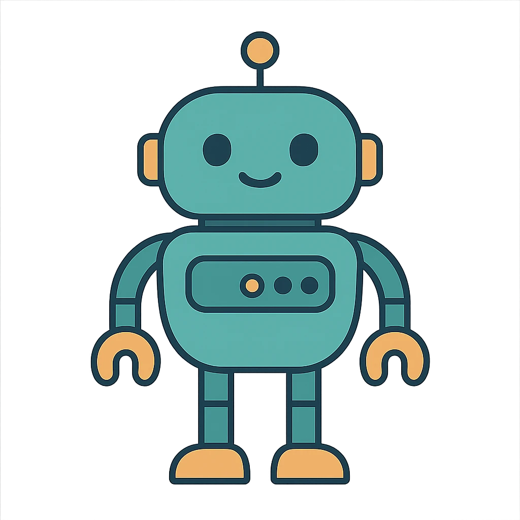 flat design style robot emoji