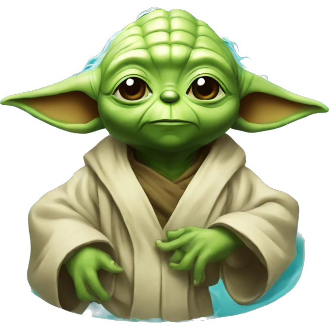 Yoda in a pool emoji