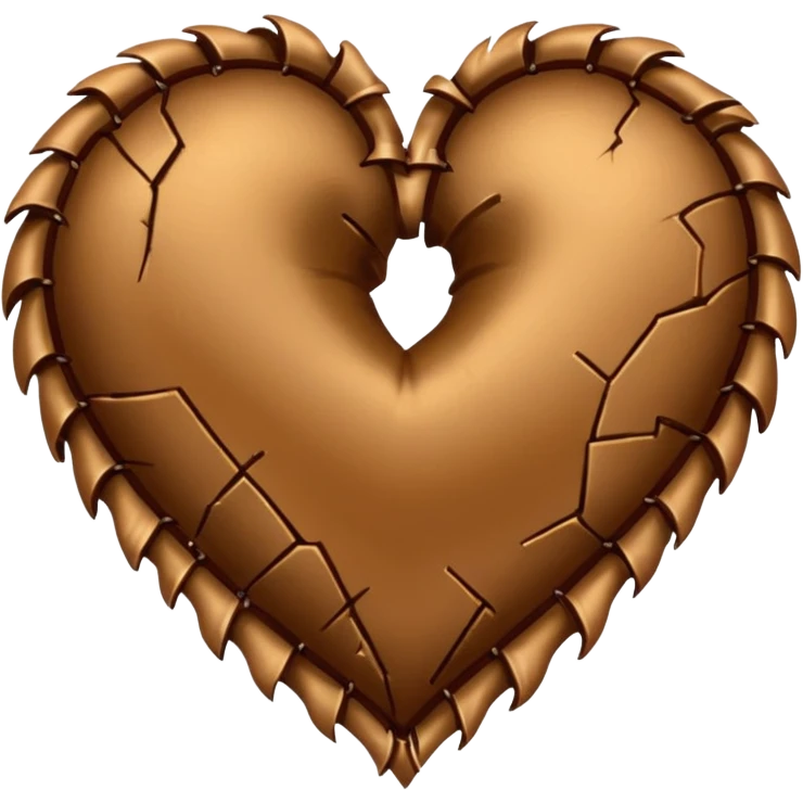 Broken Brown satin heart emoji