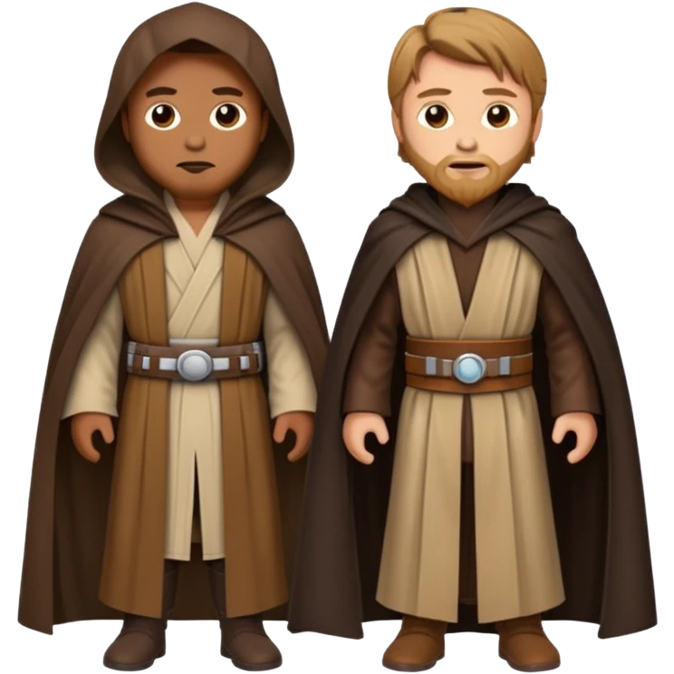 I can't star wars Style Emoji with Obi-Wan that Standing in Front of Anakin And Anakin Is Cut at half  emoji