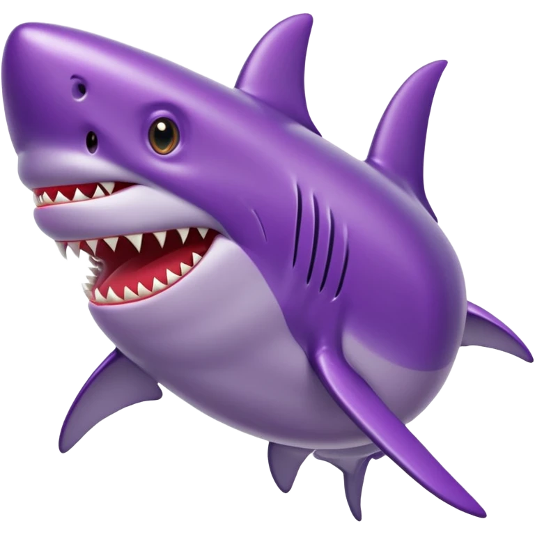 shark with eggplant emoji