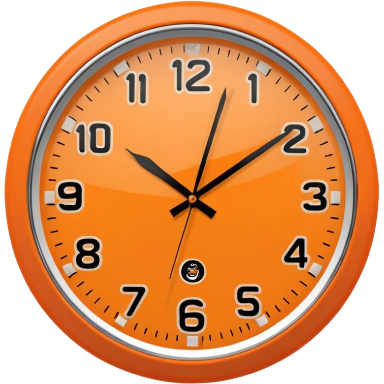 orange wall clock emoji