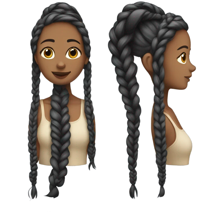 Lady with braids emoji