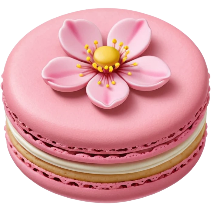 Cherry blossom shape macaron  emoji