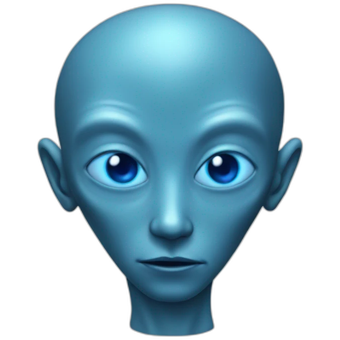 blue alien code emoji
