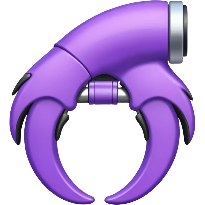 Purple hair claw clip emoji