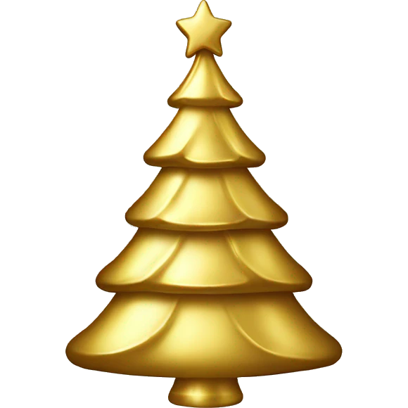 Gold Christmas tree emoji