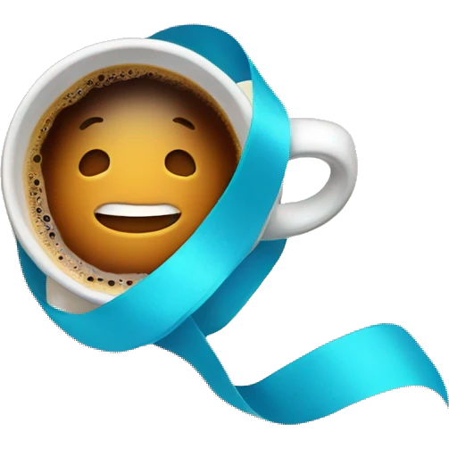 Ribbon plus coffee  emoji