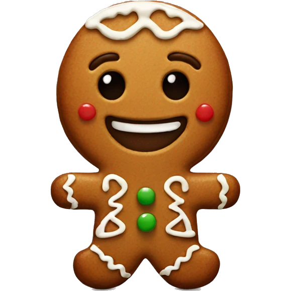 Gingerbread man emoji