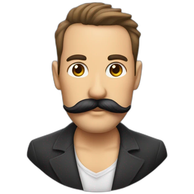 tatuador con boina y bigote  emoji