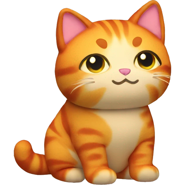 Ginger cat fat plushie  emoji