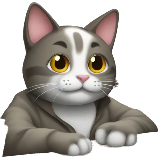 cat working hard on jira project emoji