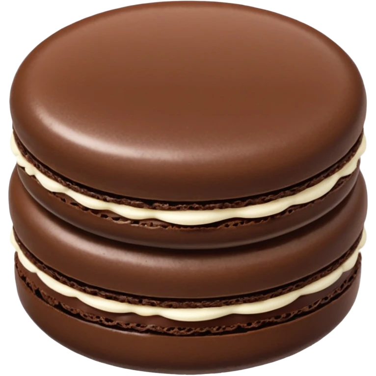 Macaron au chocolat emoji