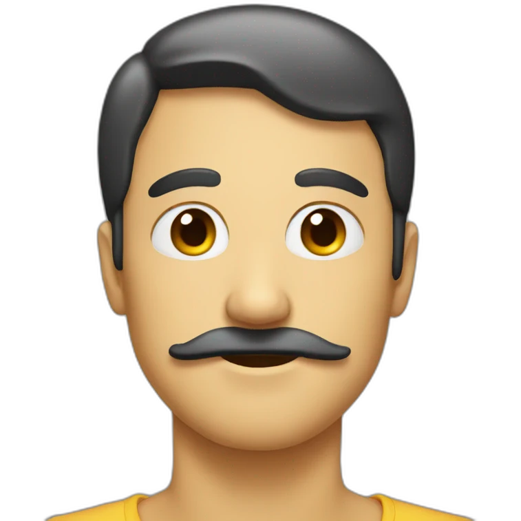 Face with half mustache emoji