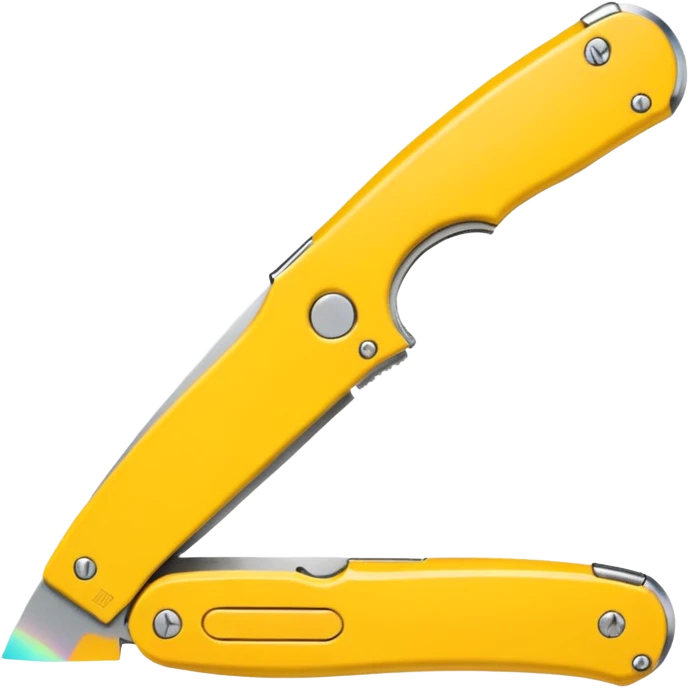 Foldable Pocket Knife yellow emoji