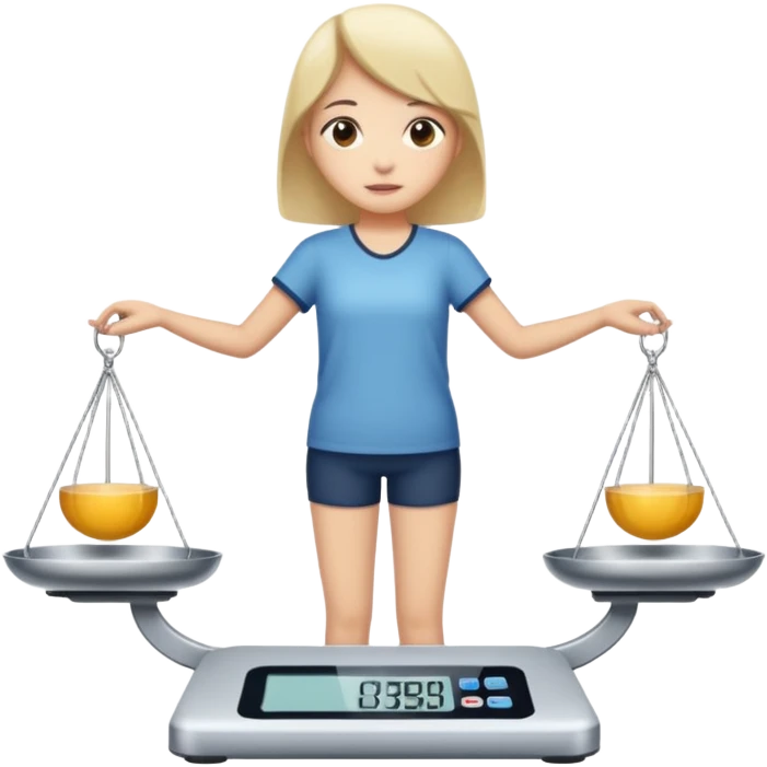 standing on digital scalesscales emoji