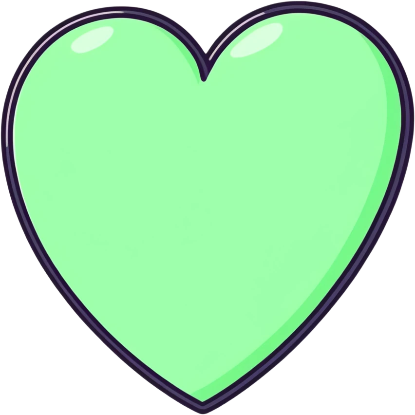 Corazón verde giro emoji