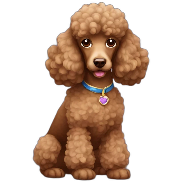 Brown Royal poodle  emoji