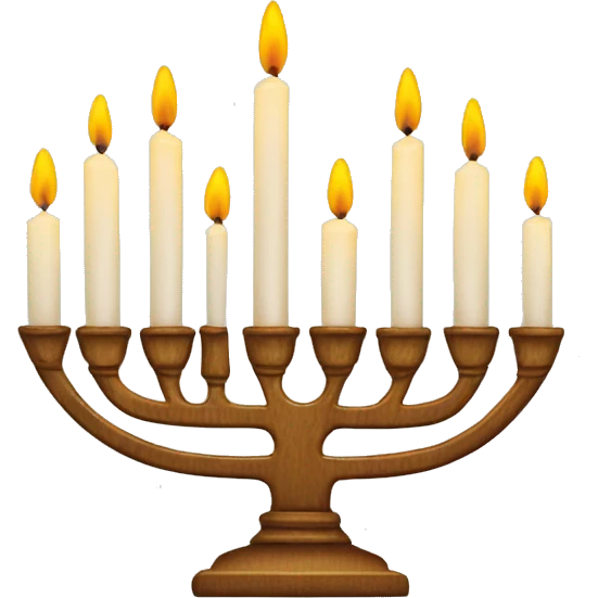 Menorah with 9 candles  emoji