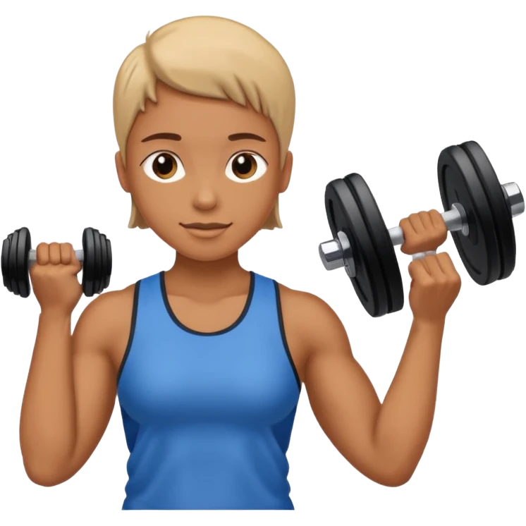 open notebook with workout plan and a dumbbell emoji