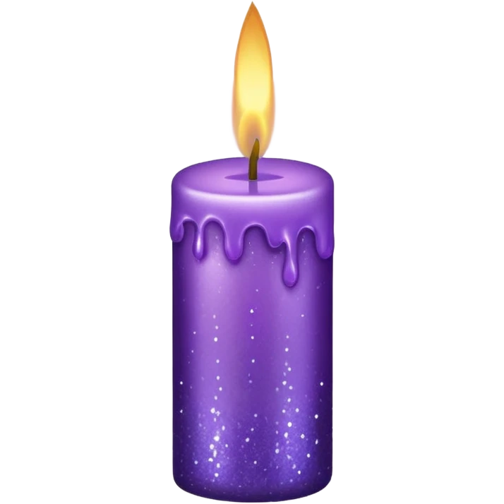 glitter purple candle emoji