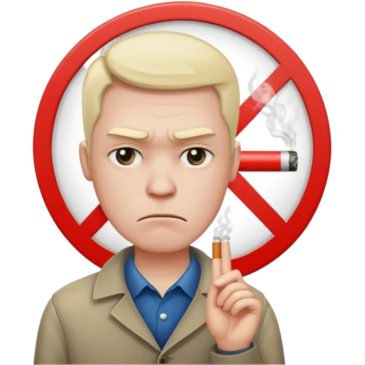 no smoking sign with a man emoji