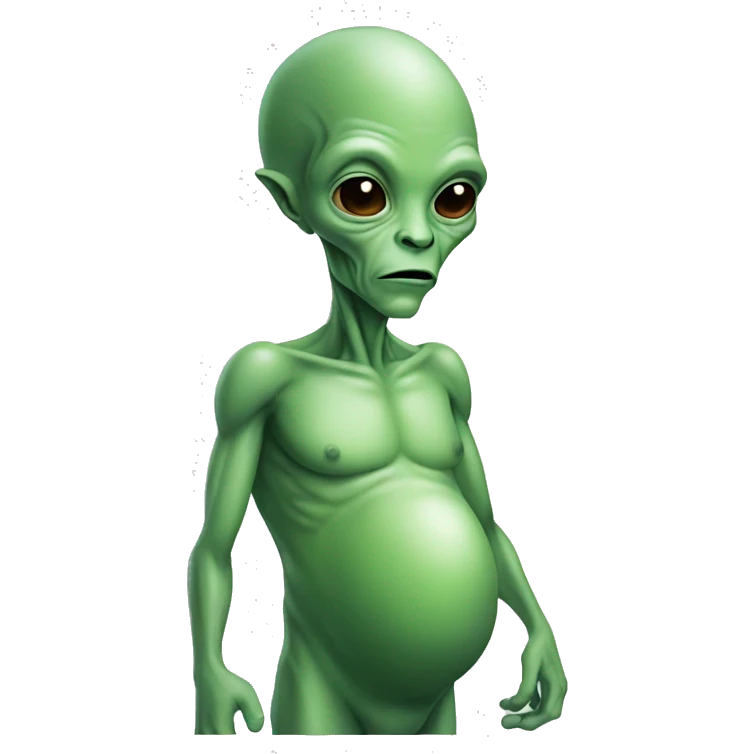 Pregnant alien man emoji