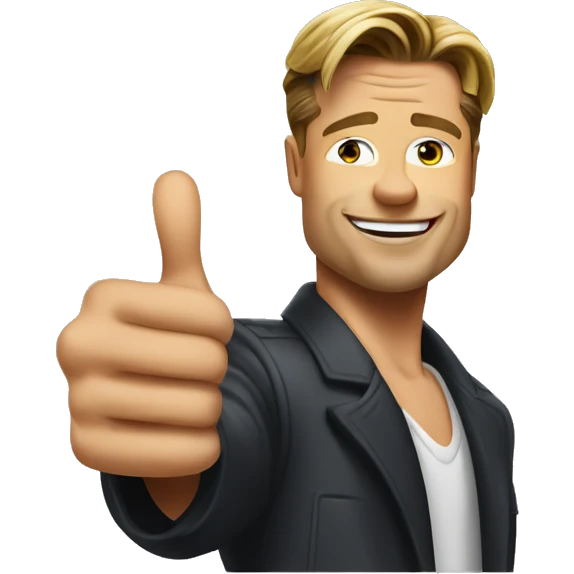 Brad pitt giving a thumbs up  emoji