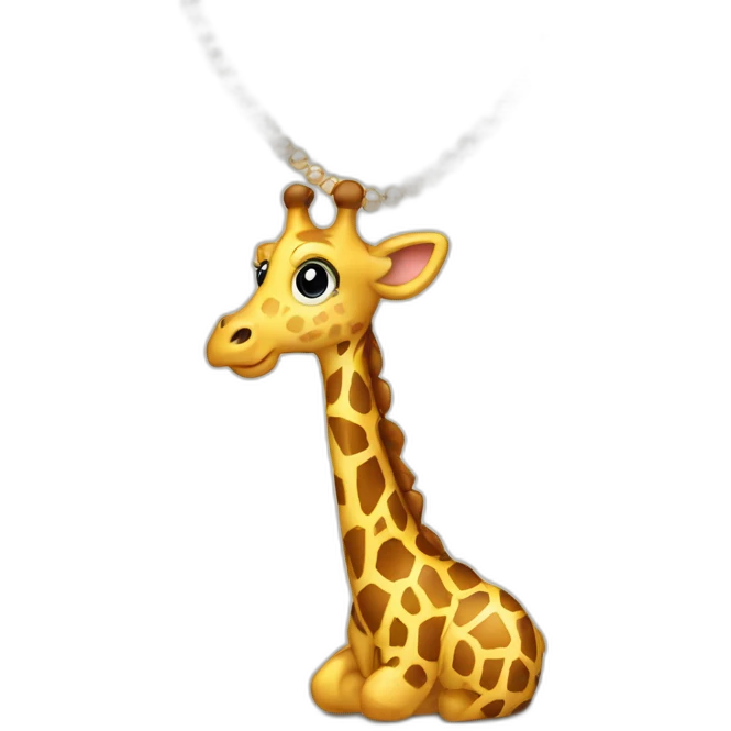 Giraffe avec collier de perle emoji