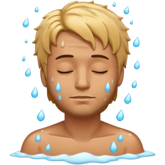 a man getting shampoo everywhere emoji