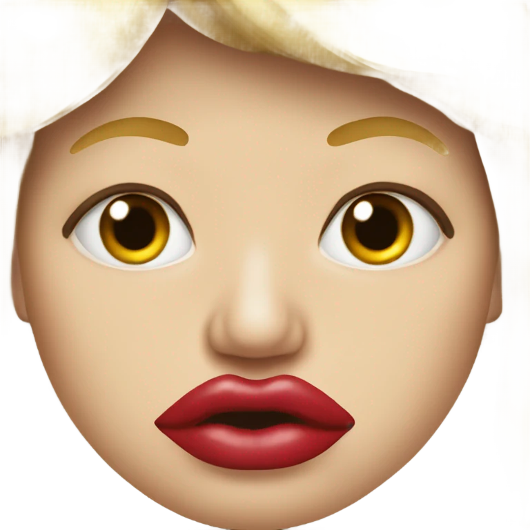 Donald Trump enlarged lips emoji