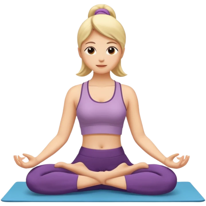 woman doing yoga emoji