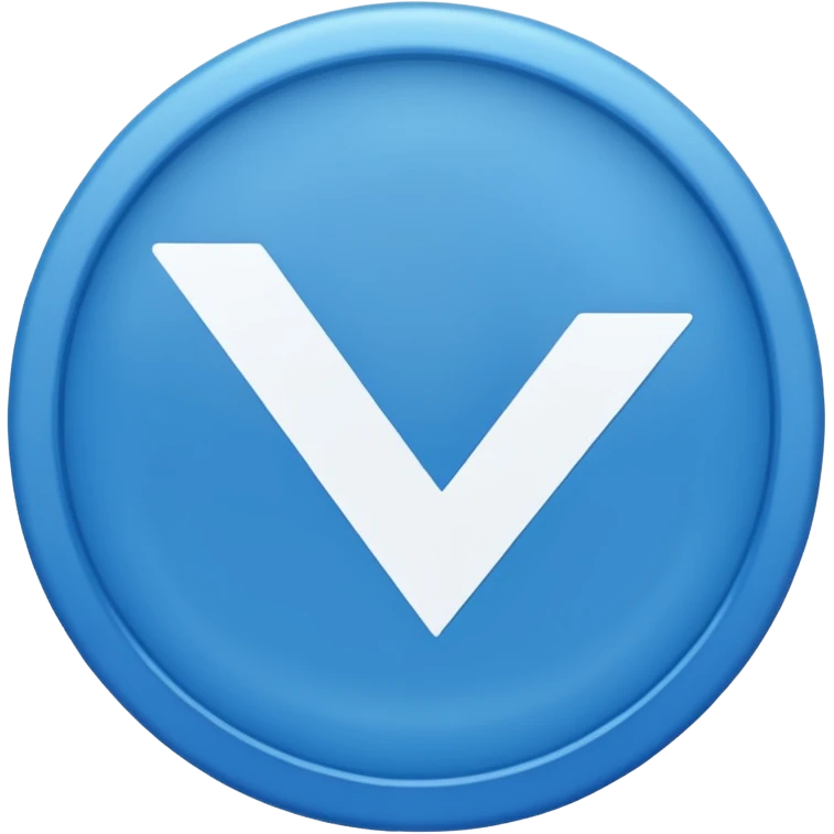 A blue circle with a white checkmark in the middle emoji