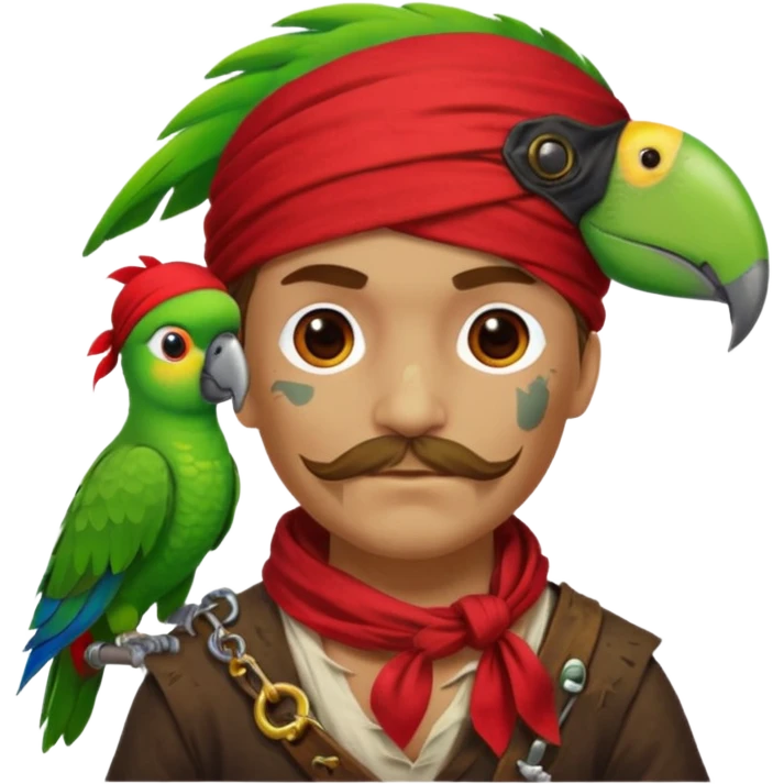 pirate and parrot emoji