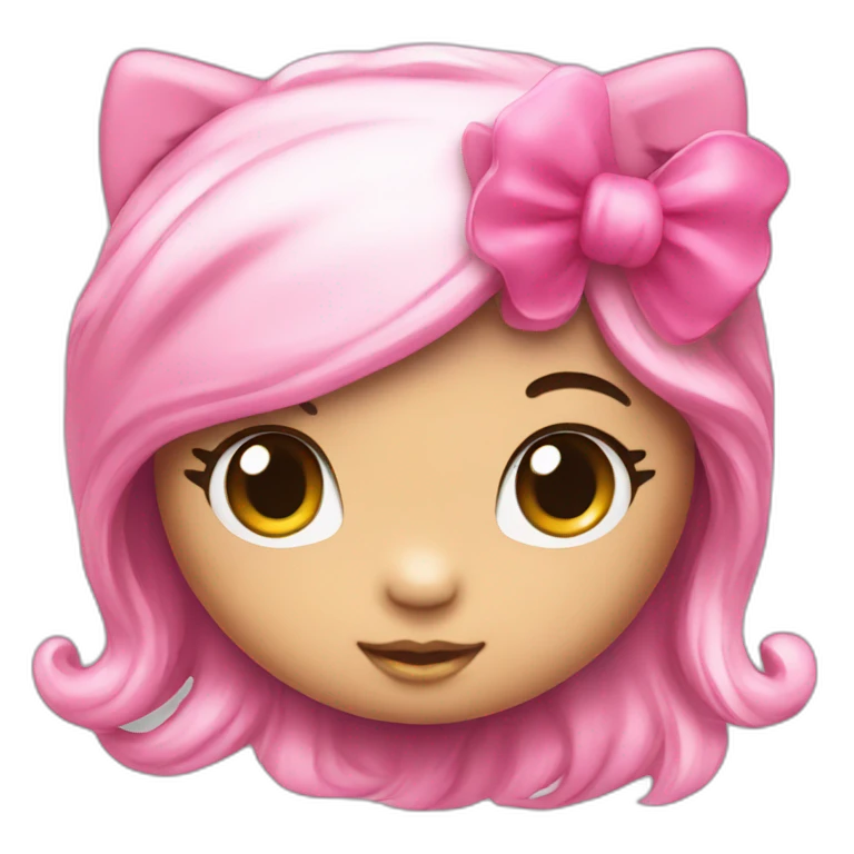 Hello kitty pink emoji