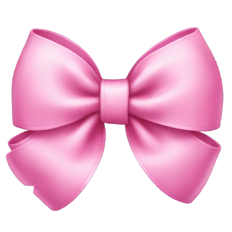 A cute pink bow emoji