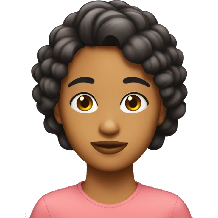 Chica pelo negro emoji