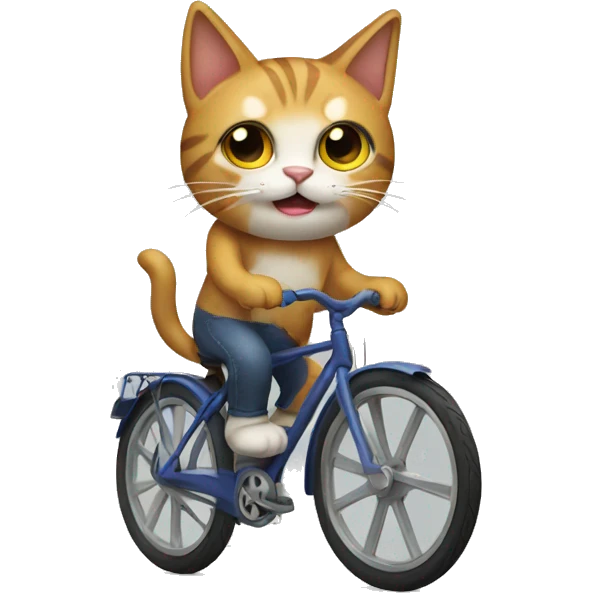 Cat on a bike emoji