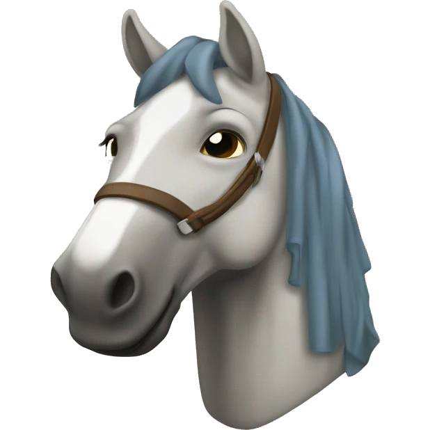 un caballo sonriente, con una sudadera  emoji