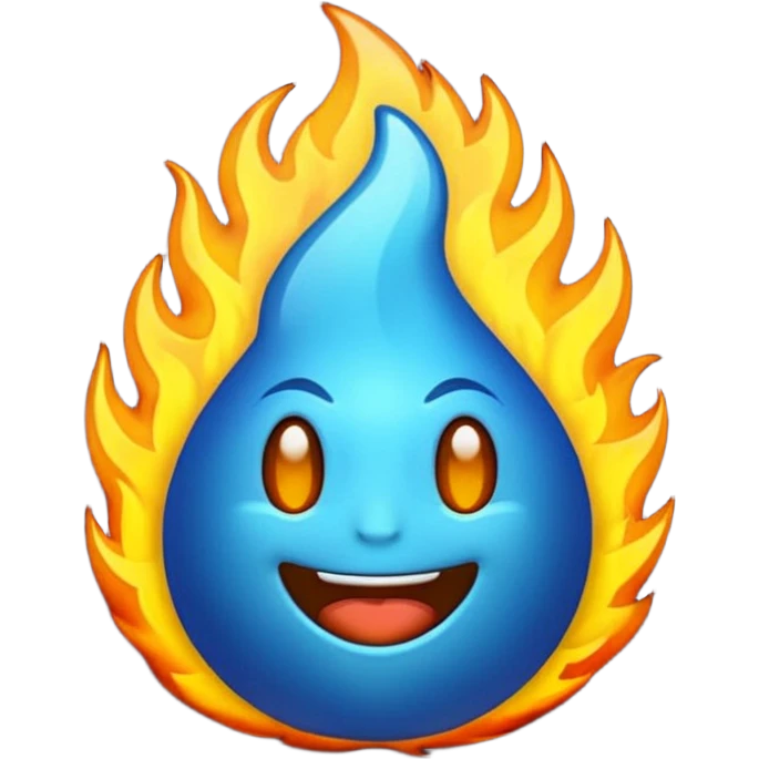 Emoji de fuego azul emoji