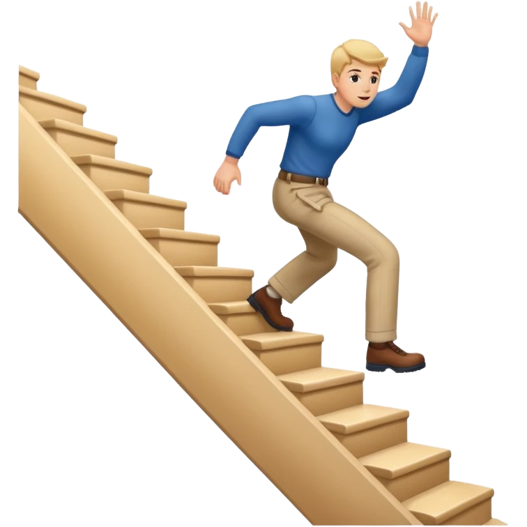 person climbing stairs symbolizing career advancement emoji emoji