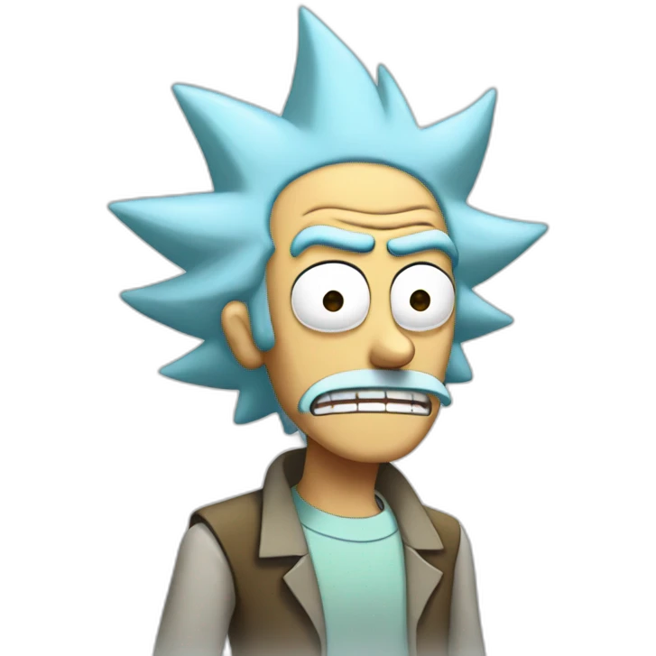 Rick Sanchez form behind emoji