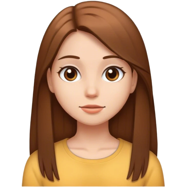 Brown hair girl witb straight hair emoji