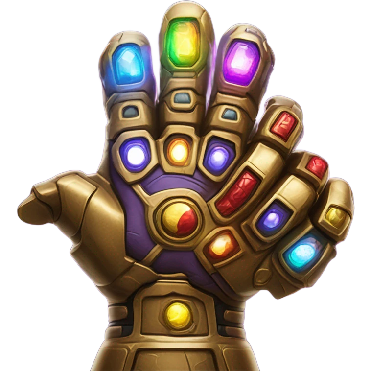 Infinity gauntlet snapping emoji