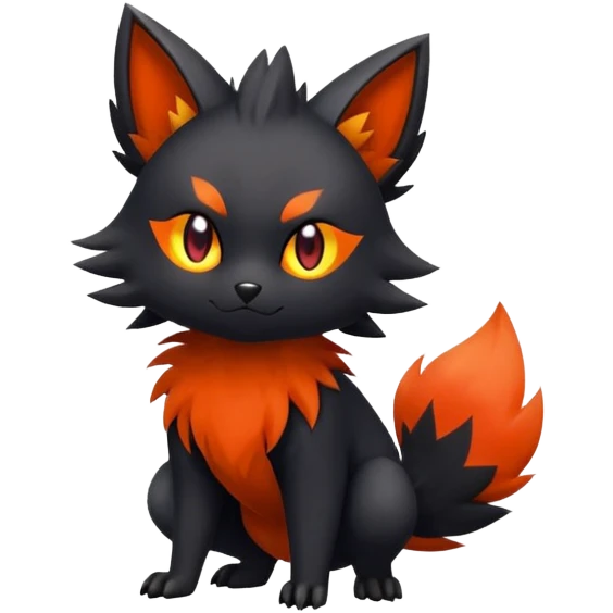 Zorua-Litten-Fakémon-hybrid-creature (full body)  emoji