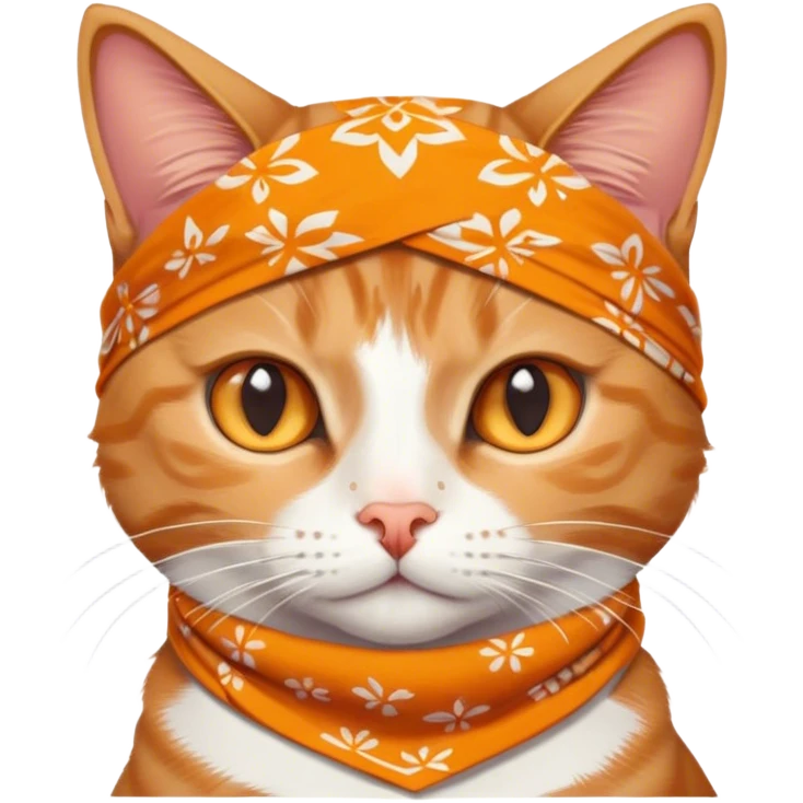 Cat with bandanna  emoji