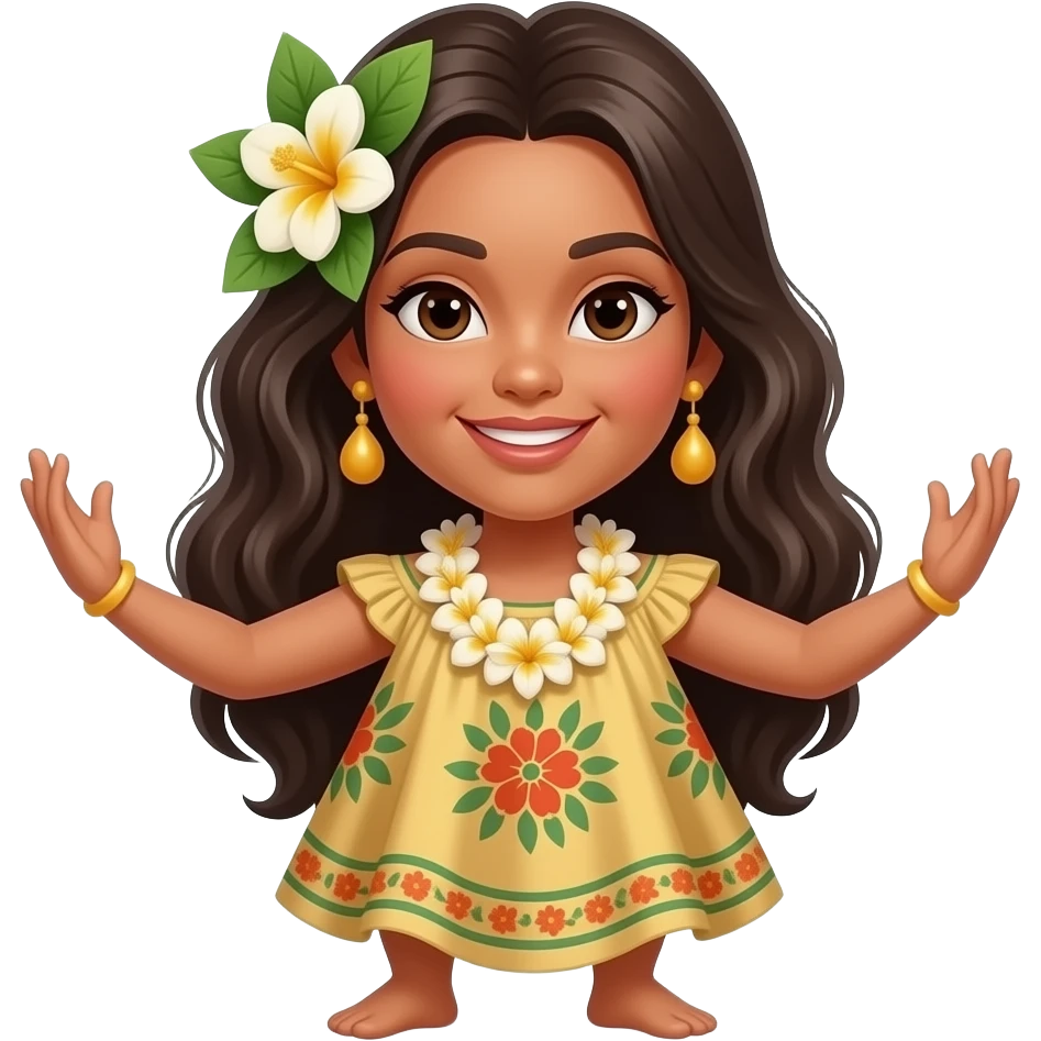 Hawaiana bailando emoji