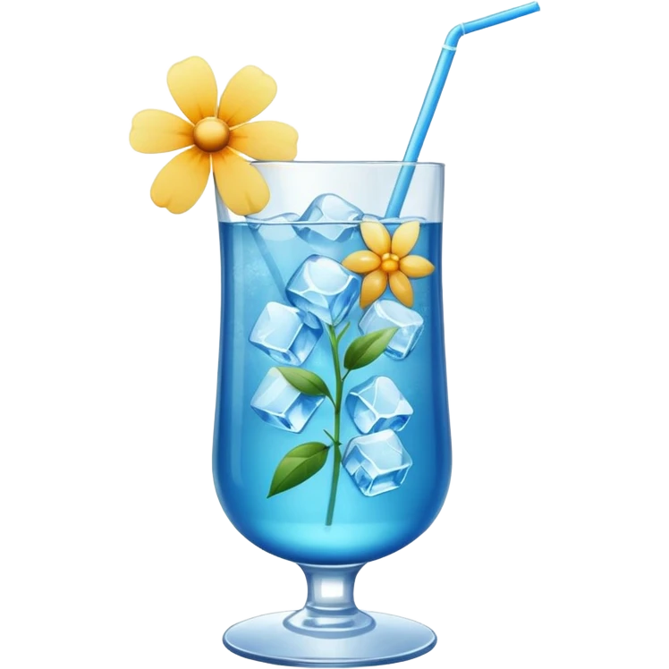 Flower mocktail blue emoji